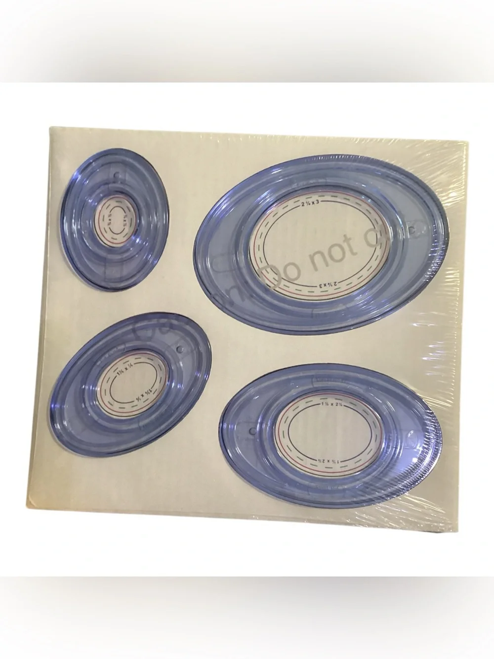 Vintage 2000 Creative Memories 4 Oval Cutting Patterns and Sizing Template New